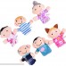 16 PCs Finger Puppets Set Cloth Puppets with 10 Plush Cute Animal & 6 Family Members Stytle Baby Story Time Finger Puppets for Children Shows Playtime Schools